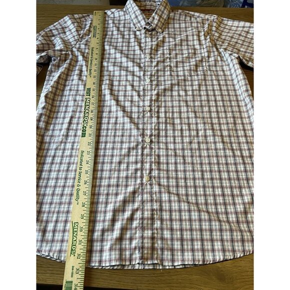 Wrangler Authentics Shirt Mens Size Large Plaid Pocket Long Sleeve Button Down - Picture 4 of 14